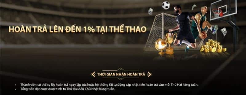 Sảnh cá cược thể thao tại K8BET đầy đủ các bộ môn cá cược